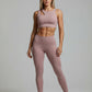 Conjunto Fitness Leggings Nude e Top Dupla face