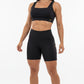 CONJUNTO FITNESS CANELADO PRETO- BERMUDA COM BOLSO E TOP